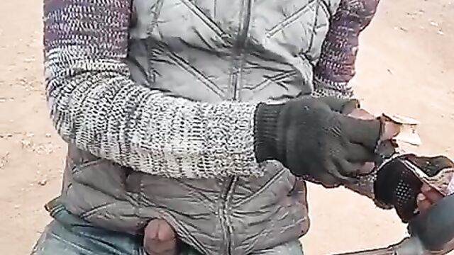 Female passenger runs away from bike rider