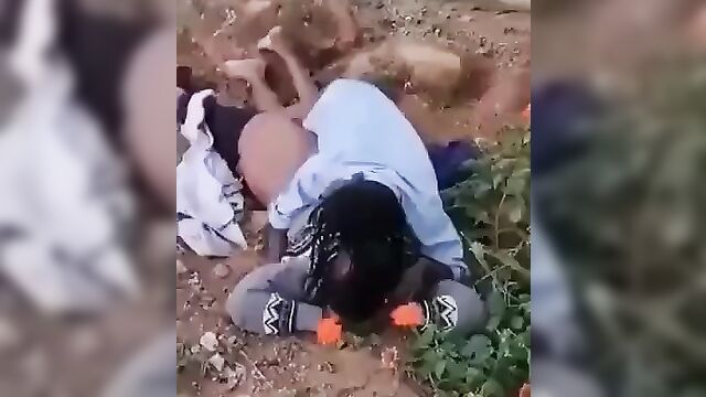 Drunk man having sex on the ground in public (Shocking Video) - 1 image