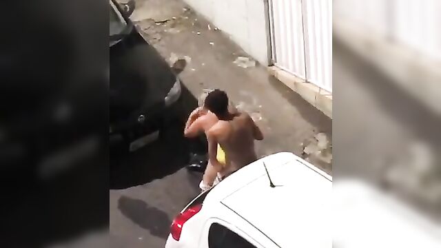 Black couple caught having sex on the street - 5 image