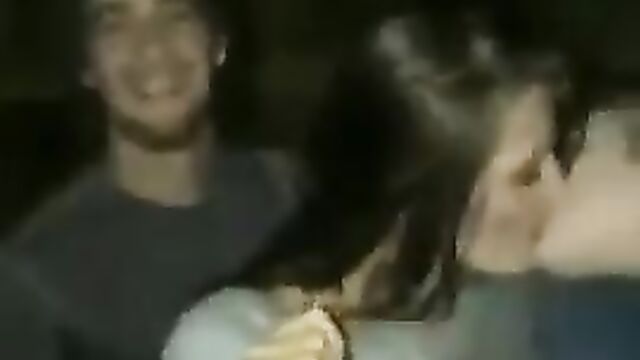 Crazy Public Threesome Sex Outdoors - 4 image