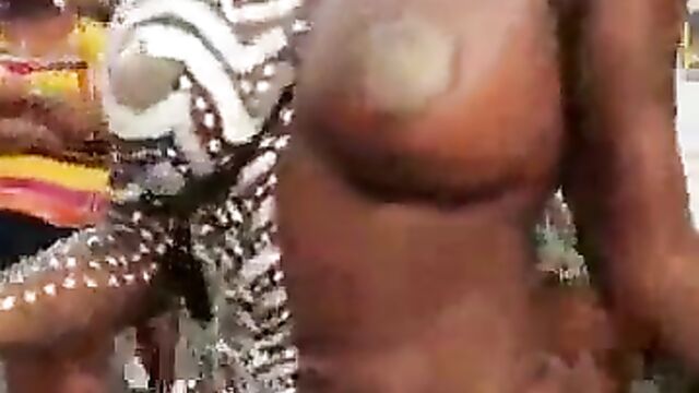 Boobs, Pussy And Ass Exposed In Public As Naked Nigerian Girl Dances At Calabar Carnival - 3 image