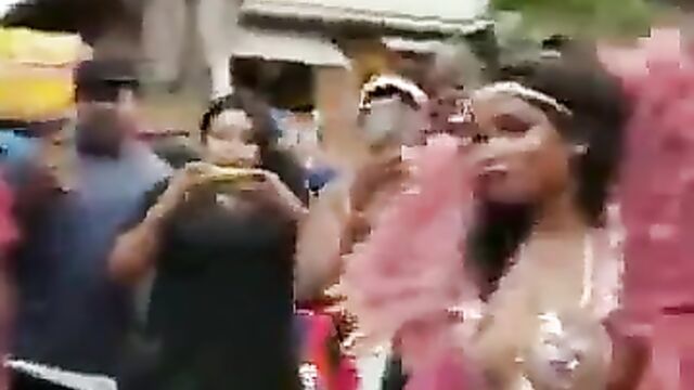 Boobs, Pussy And Ass Exposed In Public As Naked Nigerian Girl Dances At Calabar Carnival - 5 image