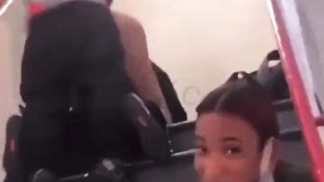 Crazy couple having SEX on the stairs - 3 image