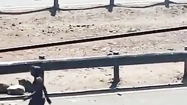 Naked woman confronts riot police in South Africa - 3 image