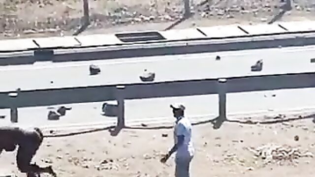 Naked woman confronts riot police in South Africa - 5 image
