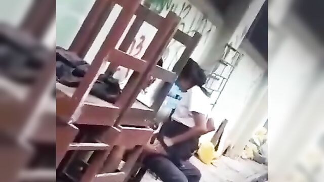 Pretty student and teacher caught having sex outside school