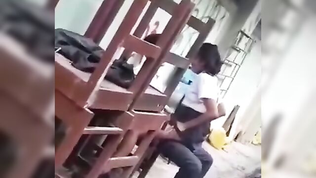 Pretty student and teacher caught having sex outside school - 5 image