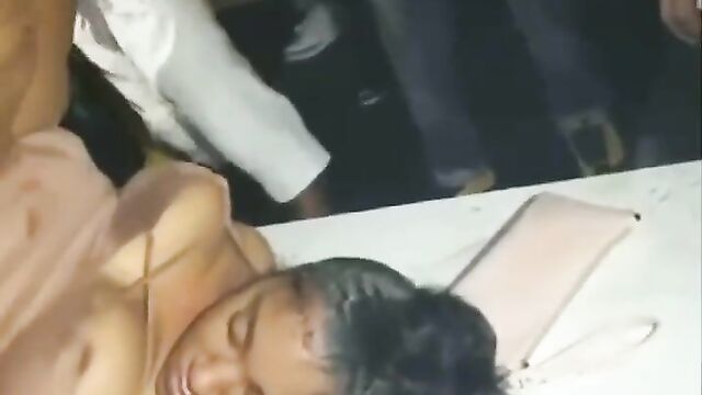 A thot entertaining at a club party, showing pussy - 1 image