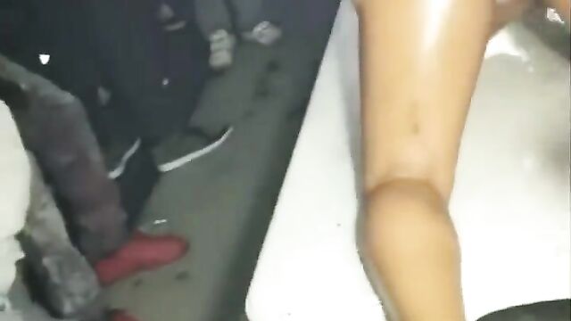 A thot entertaining at a club party, showing pussy - 4 image