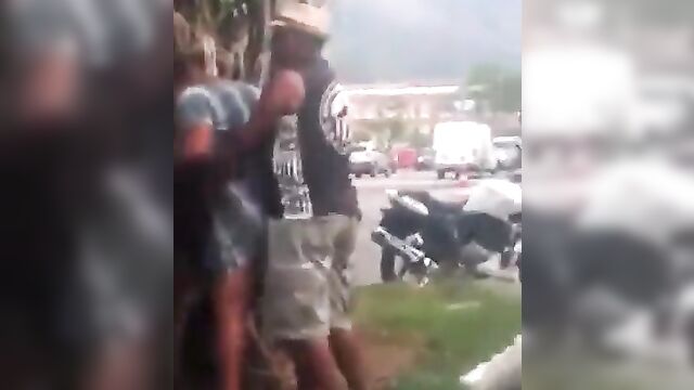 Elderly horny couple fucking in public - 5 image