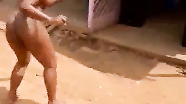 Female African Student With Big Boobs And Ass Strips Naked And Runs Mad In Public – Full Video