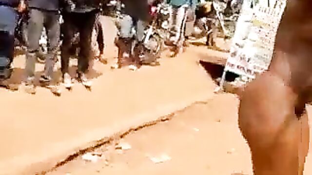 Female African Student With Big Boobs And Ass Strips Naked And Runs Mad In Public – Full Video - 4 image