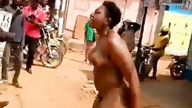 Female African Student With Big Boobs And Ass Strips Naked And Runs Mad In Public – Full Video - 5 image