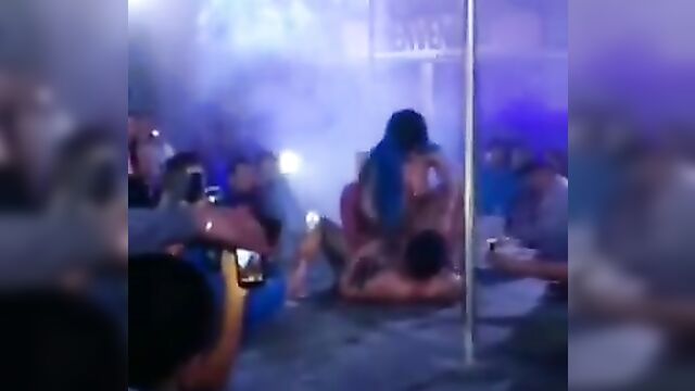 Dude having sex with a stripper in public - 3 image