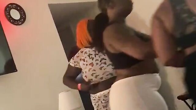 Breasts pop out as 2 busty ladies fight in public - 1 image