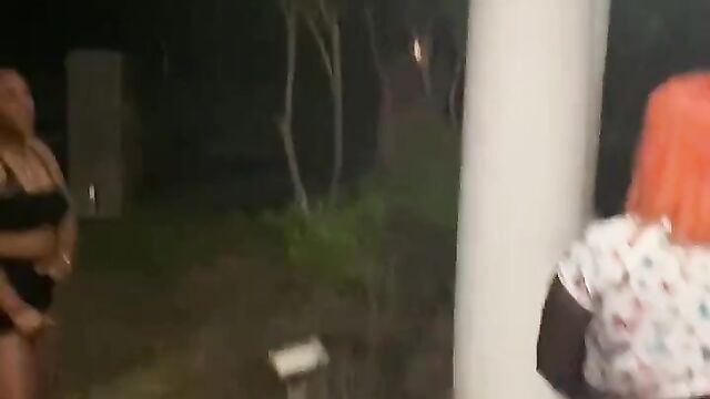 Breasts pop out as 2 busty ladies fight in public