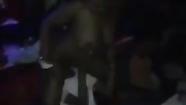 Eating naked stripper with big breasts at the groove - 1 image