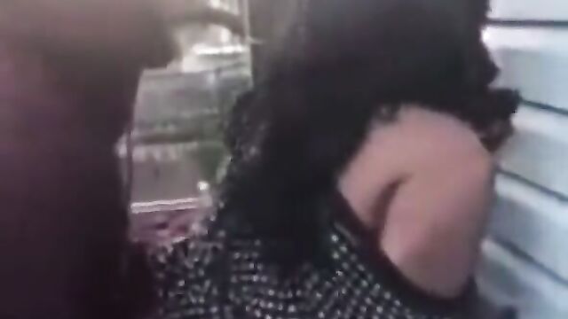 Woman having sex with a stranger outdoors - 4 image