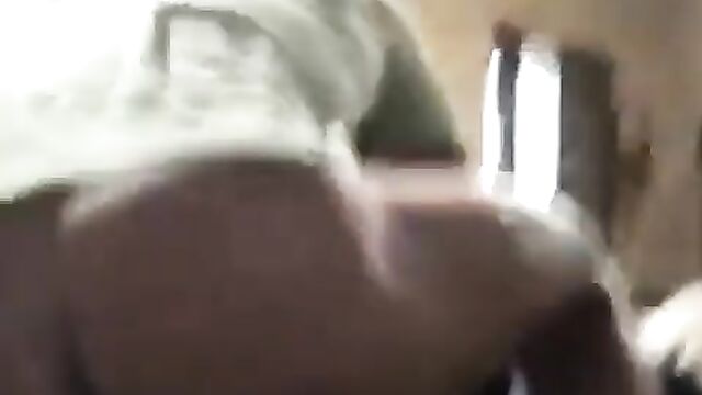 Crazy couple having sex in a cafe