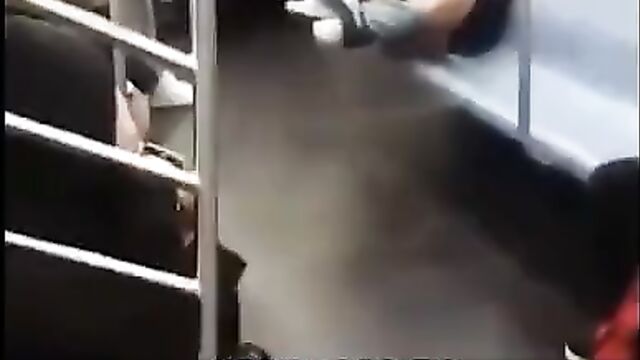 Woman touching herself on a train in New York City