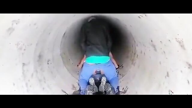Busted! Couple caught having sex in the sewer!
