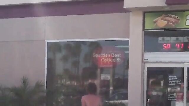 Naked woman caught in public at a gas station - 3 image