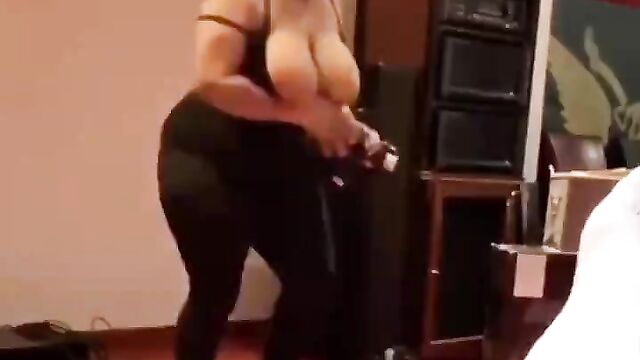 Big breasts spill out as chick hangs out with sugar daddy - 3 image
