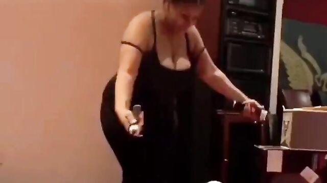 Big breasts spill out as chick hangs out with sugar daddy - 5 image