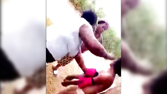 Wife beats and strips side chick whore for having sex with her husband - 2 image