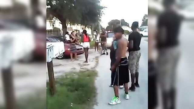 Ass out as two street whores fight in public over a rich guy - 2 image