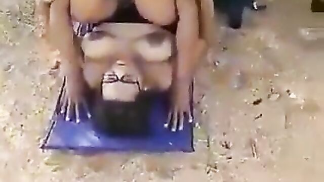 Student bonking sugar mummy with big breasts at a park in public - 4 image