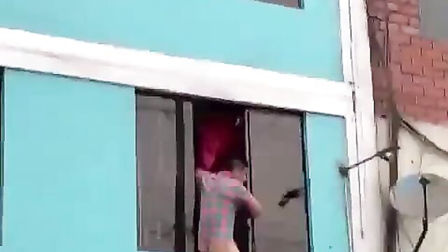 Side guy jumps off apartment window after woman’s husband came back early