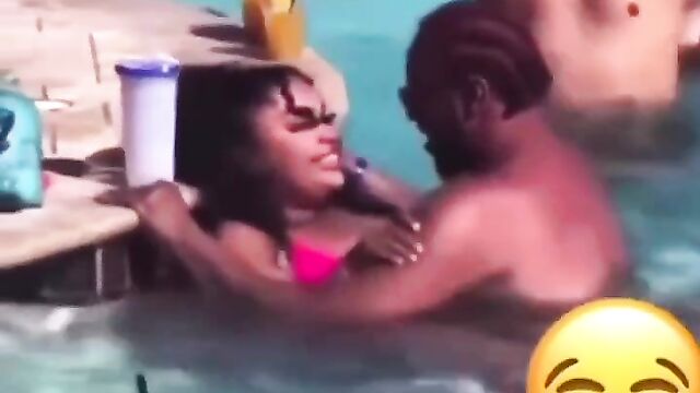 Couple caught having sex in a public pool - 1 image