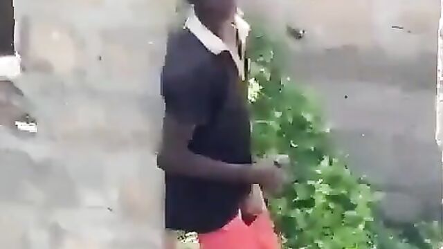 Teenager caught masturbating outdoors - 1 image