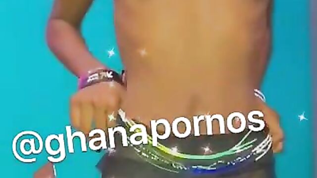 Lucinda Mboma showing her breasts and teasing