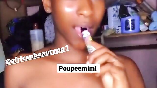 TikTok Girl Poupeemimi Teasing With Her Big Breasts, Showing Nipples - 1 image