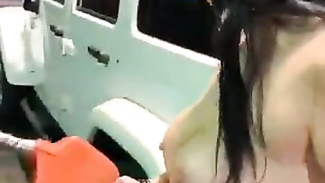 Naked Petrol Station Attendant