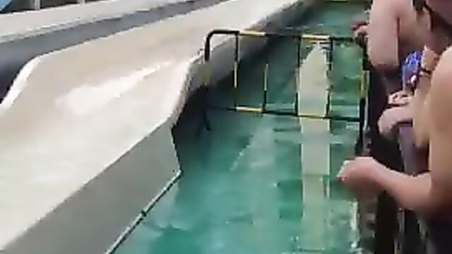 Boobs out as she comes down - 3 image