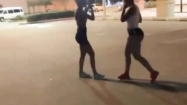 Boobs out as 2 chicks fight in public over a rich boyfriend - 1 image