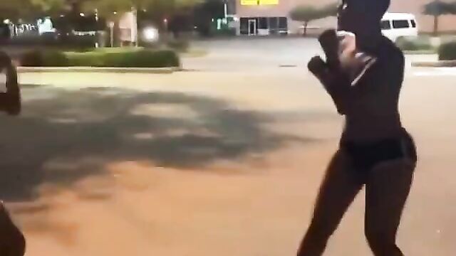 Boobs out as 2 chicks fight in public over a rich boyfriend