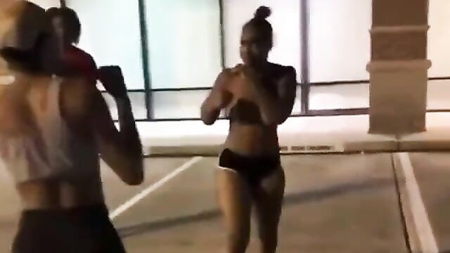 Boobs out as 2 chicks fight in public over a rich boyfriend - 5 image