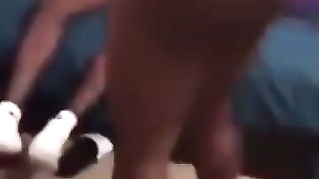 Naked dudes having fun bonking a thot