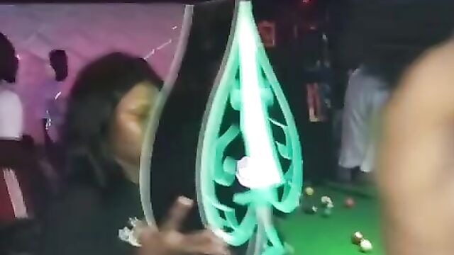 Boobs for show in an African club party