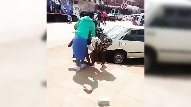 Crazy whore caught naked in public - 5 image