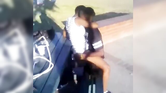 Crazy drunk couple having sex in a public restaurant - 1 image