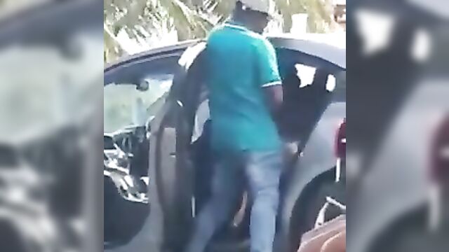Dude caught having sex with a thot in his car at a public beach park