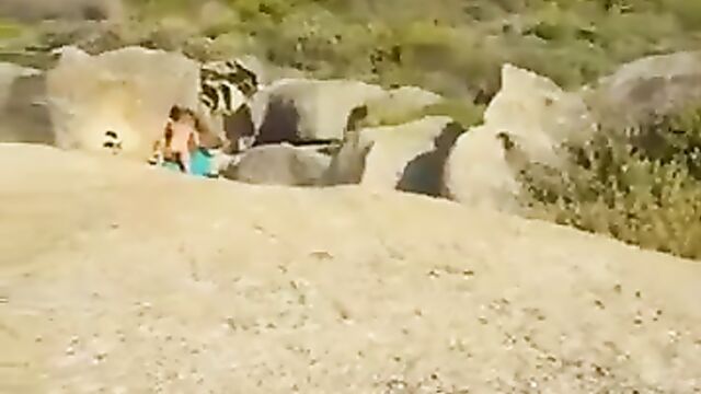 Sex on a hill in public