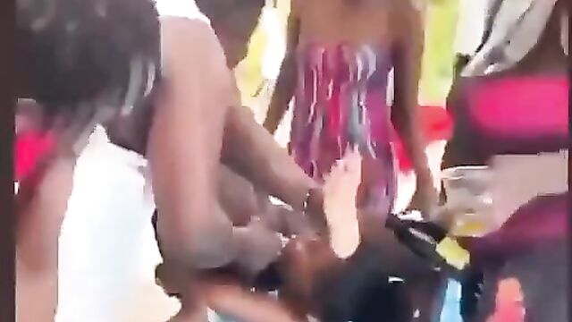 Sucking Pussy At Nigerian Lesbians Pool Sex Party - 1 image