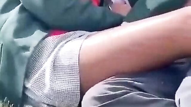 Student Fingering Schoolgirl On School Field - 1 image