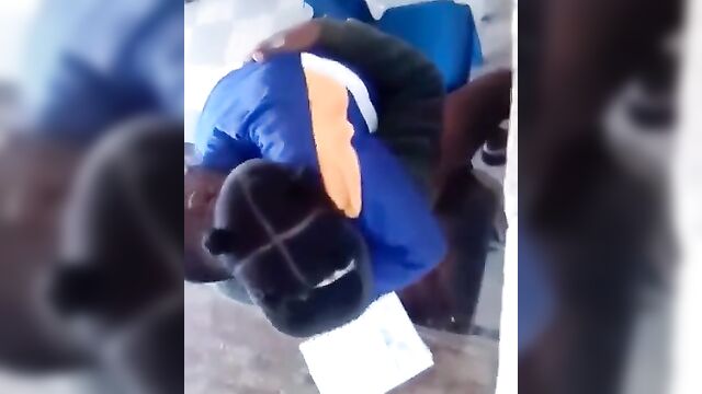 Black students kissing and having sex in the classroom, without panties